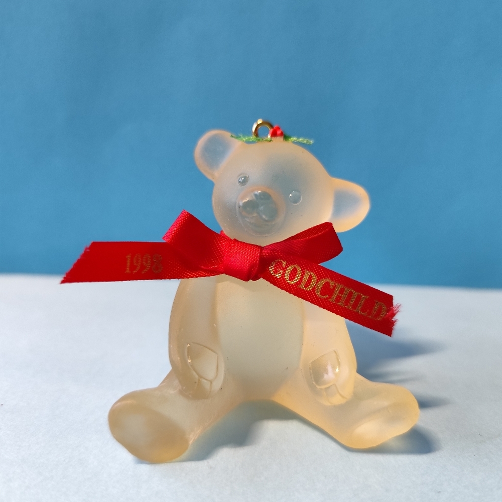 2/$20💙AGC Frosted Glass Bear Ornament